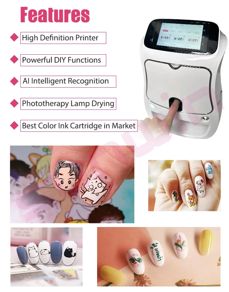 Commercial Printer - طابعة فنية أظافر أوتوماتيكية AI 3D
