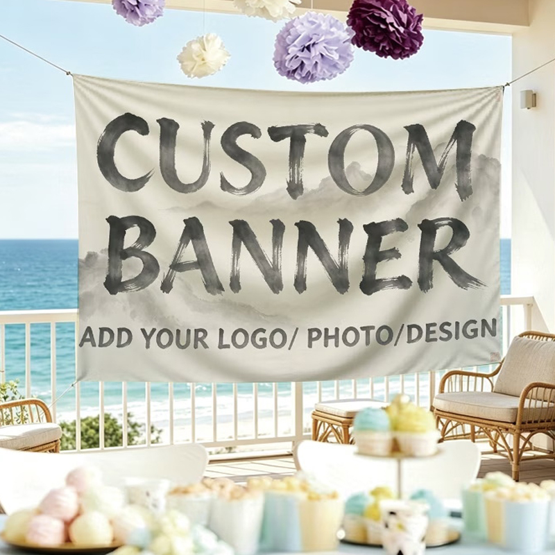Commercial Printing In Photoshop - أعلام مخصصة مناسبة لحفلات الافتتاح، أعياد