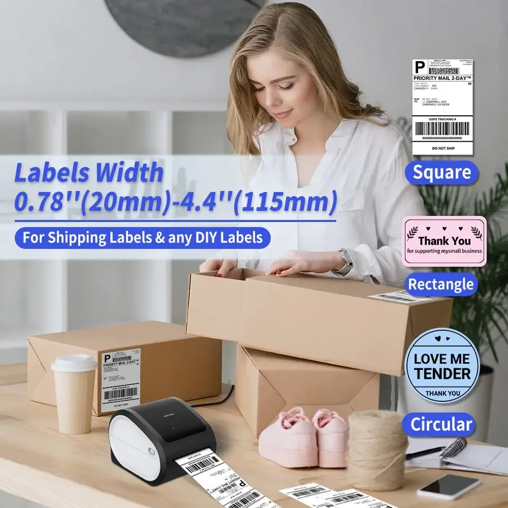 طابعة شحن بلوتوث لاسلكية Phome - مراجعة Commercial Label Printing Machine وسعره