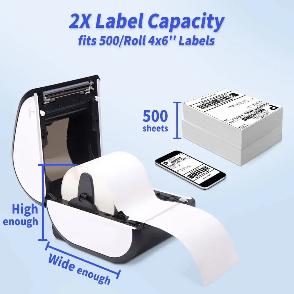 طابعة شحن بلوتوث لاسلكية Phome - مراجعة Commercial Label Printing Machine وسعره
