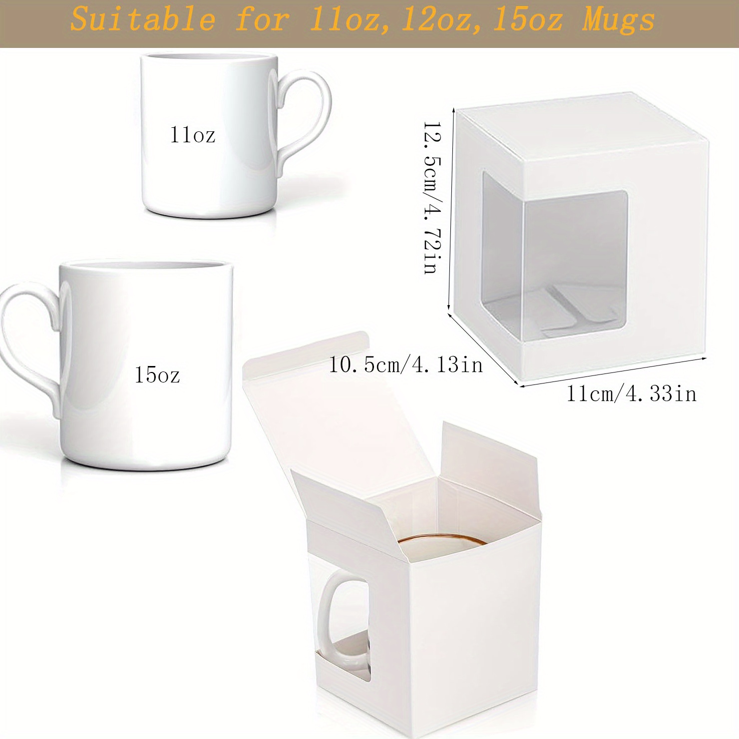 12 عبوة من علب الهدايا لأكواب  - مراجعة Sublimation Mug Blank وسعره