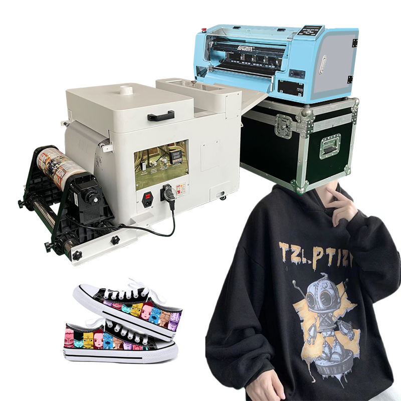 طابعة DTF 33 سم مع مسحوق ساخن  - مراجعة Commercial Printing Machine For Clothes وسعره